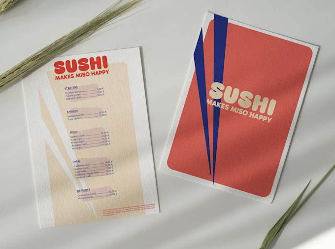 Gig Preview - Professionally design a cool and original menu for your brand