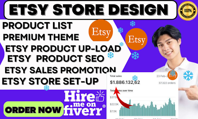 Gig Preview - Build an etsy digital product design store etsy product listing with etsy SEO