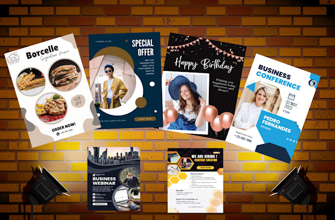 Gig Preview - Create health, event, food or business flyer design