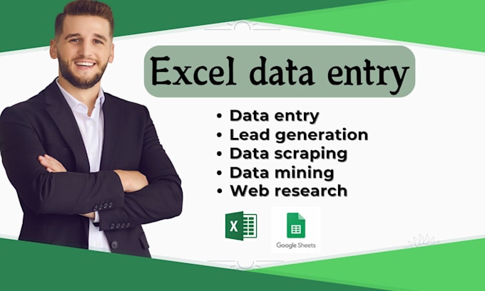 Gig Preview - Be your virtual assistant for excel and google sheet data entry