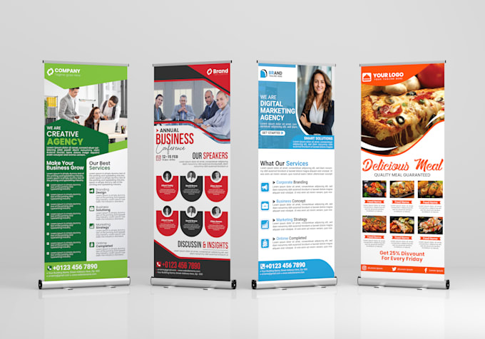 Gig Preview - Design creative roll up banners and retractable banners for your event