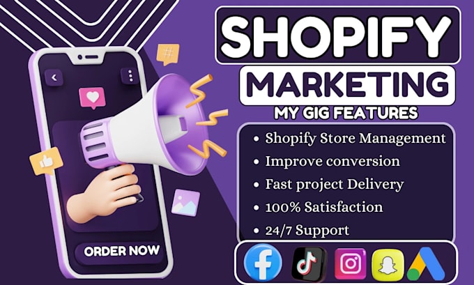 Gig Preview - Do your shopify marketing for you, meta,tiktok email project