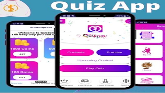 Gig Preview - Develop quiz app with admin dashboard