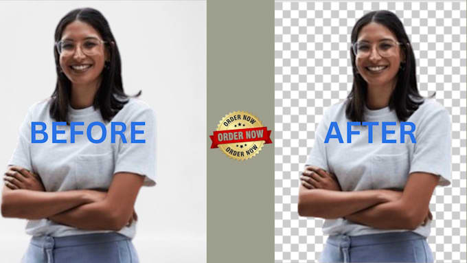 Gig Preview - Up to 500 photo background removal, transparent or erase quickly