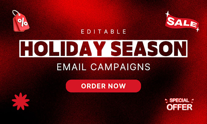 Gig Preview - Design editable halloween email black friday cyber monday newyear email campaign