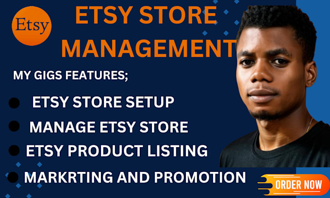 Gig Preview - Do etsy store manager, etsy store setup, store promotion