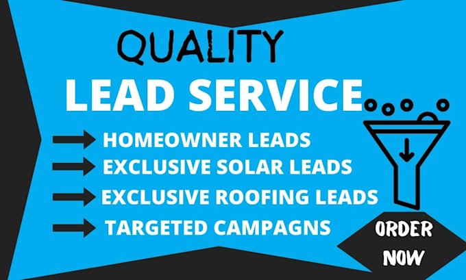 Gig Preview - Fresh triple threat lead generation roofing leads solar leads and business leads