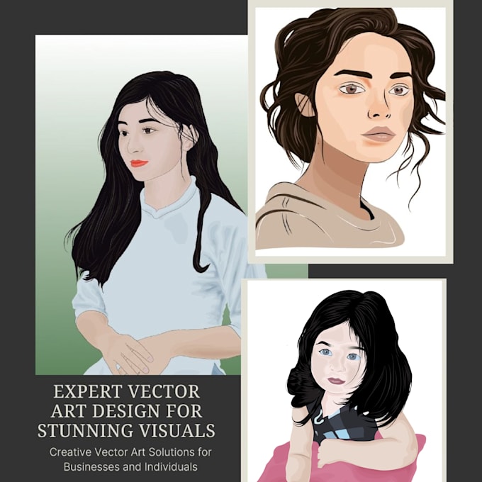 Gig Preview - Custom vector and cartoon portraits from your photos