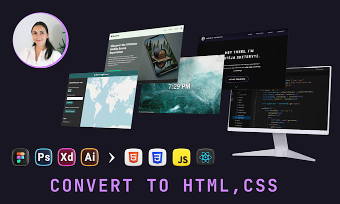 Gig Preview - Convert your designs to responsive HTML, CSS, and javascript