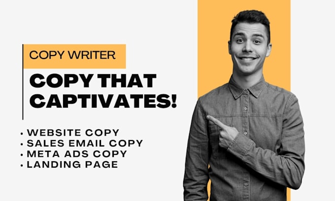 Gig Preview - Do copywriting for your website landing page, email, sales, and facebook ads