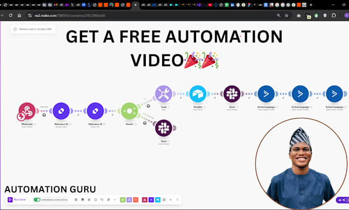 Gig Preview - Setup fix make com integromat zapier zap api automation webhook expert made com