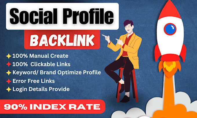 Gig Preview - Do SEO profile backlinks white hat link building