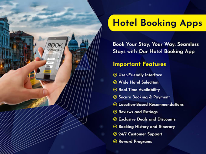 Gig Preview - Develop hotel booking app estate management app flight app event booking app