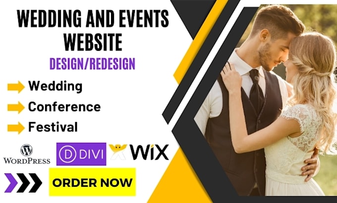 Gig Preview - Wedding website design festival conference event website design wordpress wix