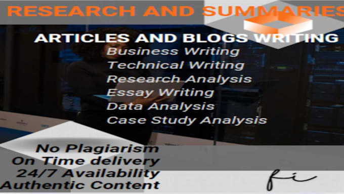 Gig Preview - Do report writing and research summaries for your projects