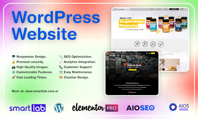 Gig Preview - Develop or remake responsive and premium website with wordpress