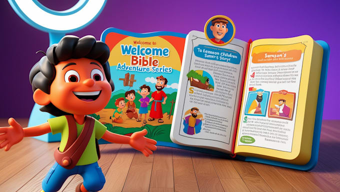 Gig Preview - Create ai bible storytelling video ai bible story for bible verses