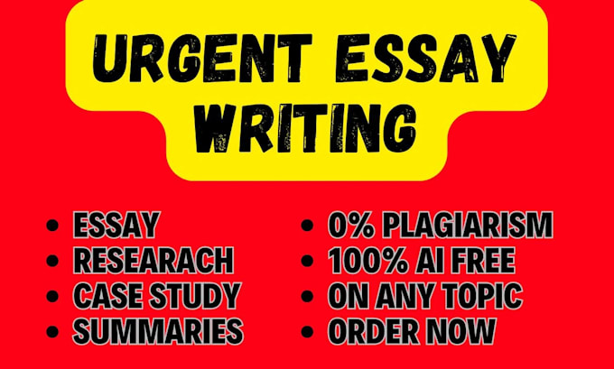 Gig Preview - Do urgent essay writing, reports, research, business and case study