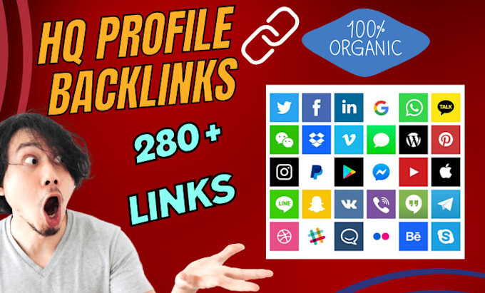 Gig Preview - Create 280 high quality profile backlinks on high da websites