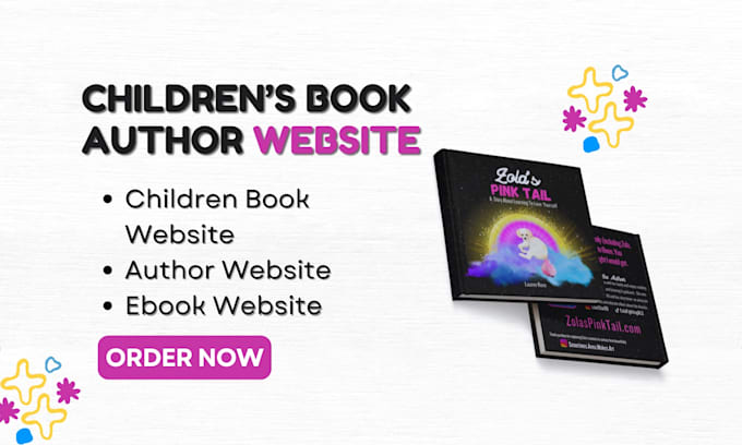 Gig Preview - Design ebook website, book author website, children book website