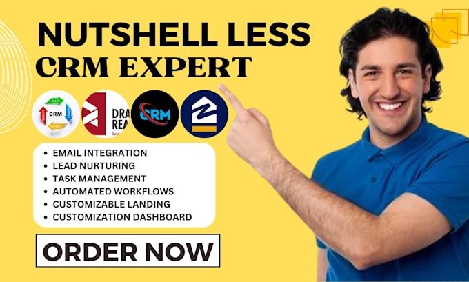 Gig Preview - Setup zoho nutshell less annoying freshworks nethunt shape realpage ims sage crm