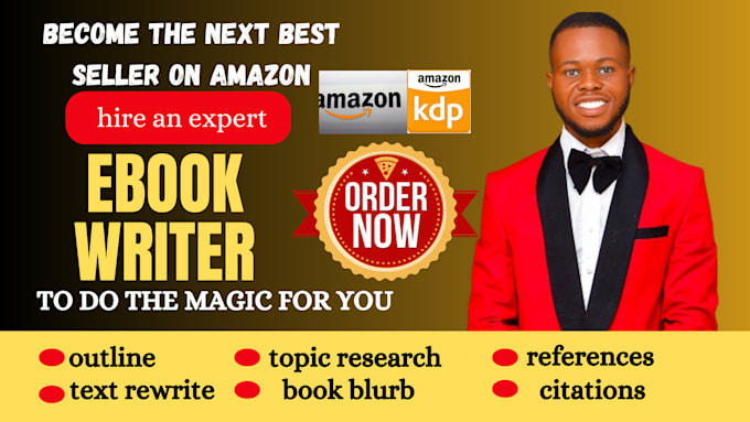 Gig Preview - Ebook ghostwriter, KDP book writer, ghost book writer, nonfiction ghostwriter