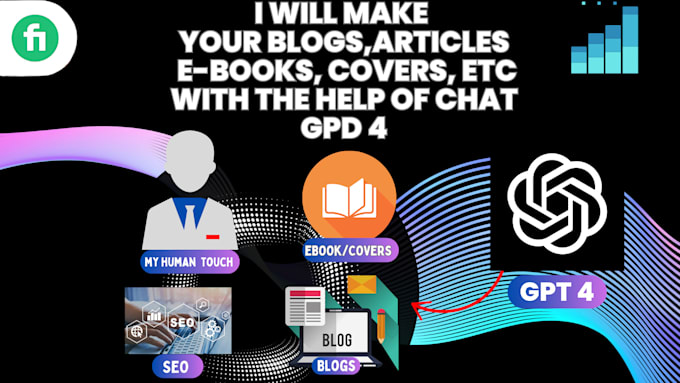 Gig Preview - Write blogs, articles, and ebooks, covers using chat gpt 4