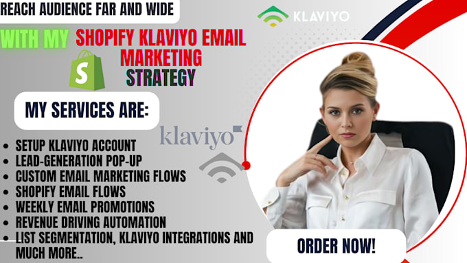 Gig Preview - Do modern shopify klaviyo email marketing klaviyo email flows shopify marketing