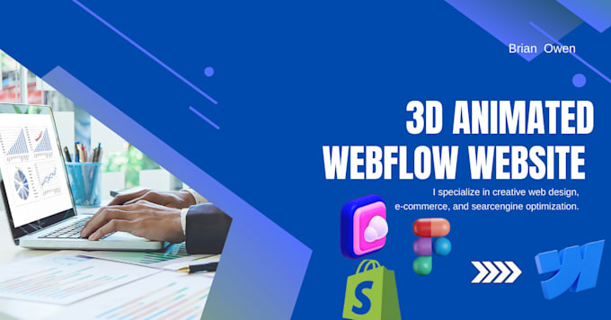 Gig Preview - Design webflow e commerce  webflow membership website 3d animated website