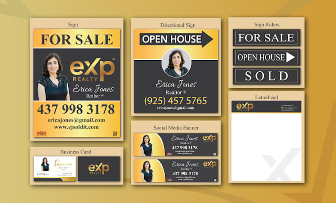 Gig Preview - Design real estate yard sign with branding kit