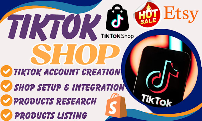 Gig Preview - Create USA tiktok account tik tok shop setup tiktok shop usa tiktok shop