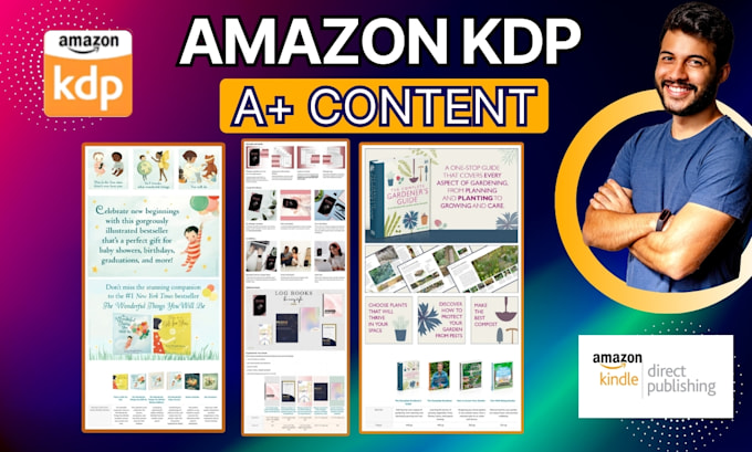 Gig Preview - Design eye catching amazon kdp a plus content to boost sales