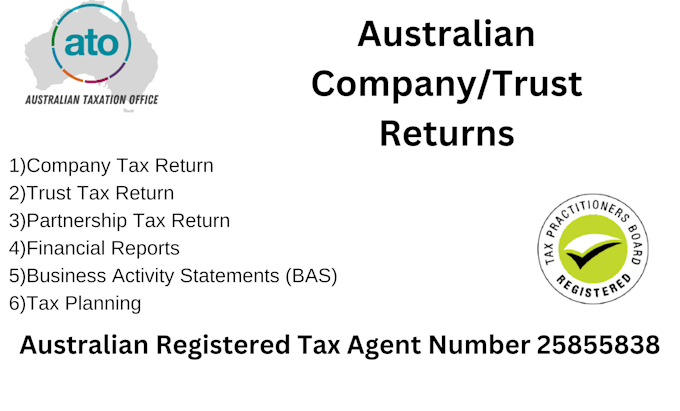 Gig Preview - Do australian tax returns for companies, trusts and partnerships