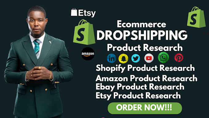 Gig Preview - Dropshipping product research for shopify winning product, shopify product