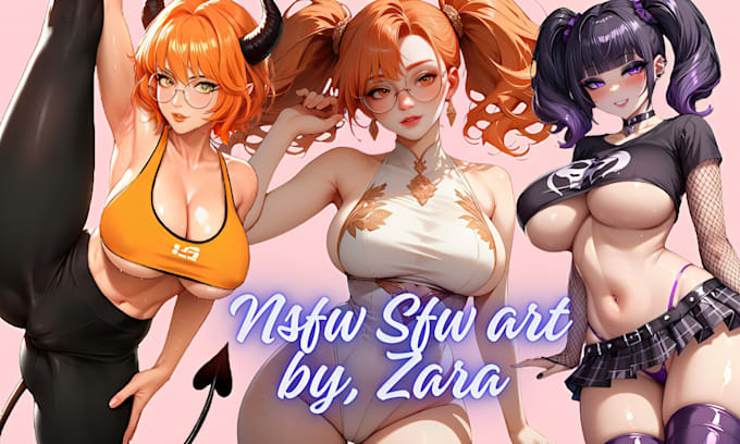 Gig Preview - Draw sfw or nsfw, fanart, character design with anime style