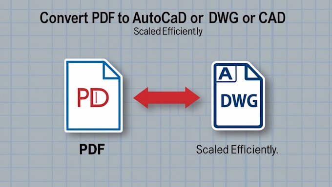 Gig Preview - Convert pdf to autocad or dwg or cad, scaled efficiently