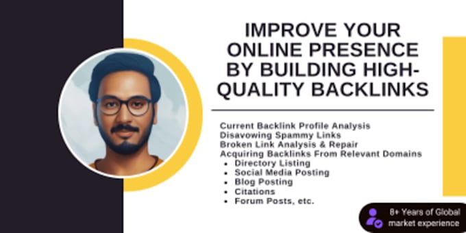 Gig Preview - Improve domain authority and traffic by acquiring high quality backlinks