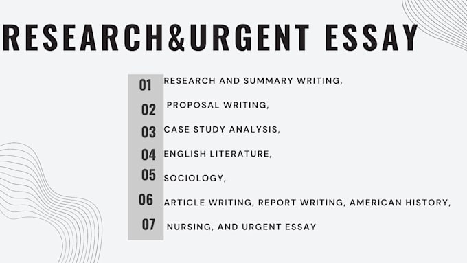 Gig Preview - Do research summary, essay writing, case study analysis