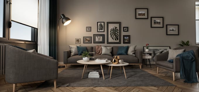 Gig Preview - Create photorealistic interior render