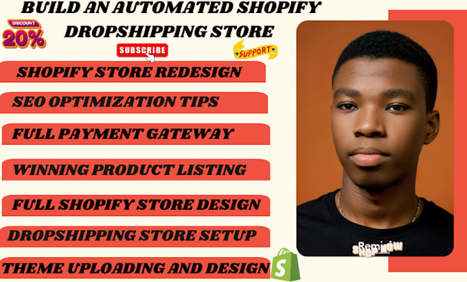 Gig Preview - Build 7 figure shopify dropshipping store automated shopify dropshipping store