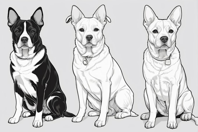 Gig Preview - Draw pet portrait vector line art