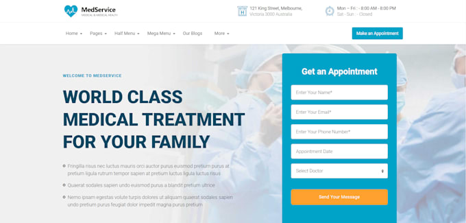 Gig Preview - Design a healthcare staffing agency website, homecare website