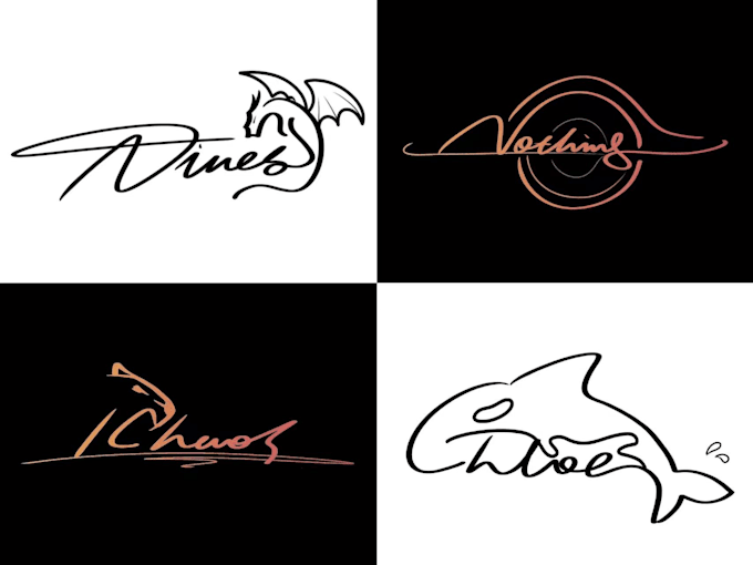 Gig Preview - Design handwritten, scripted signature logo with your desired elements