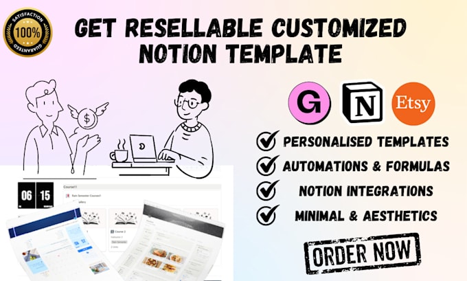 Gig Preview - Create notion notion template as notion expert 4 project management productivity