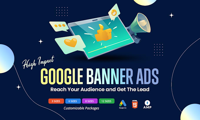 Gig Preview - Design HTML5 and static banner ads for google display ads