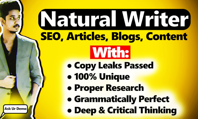 Gig Preview - Write SEO optimized articles and blog posts with images