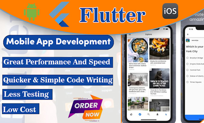 Gig Preview - Create stunning  android app with flutter