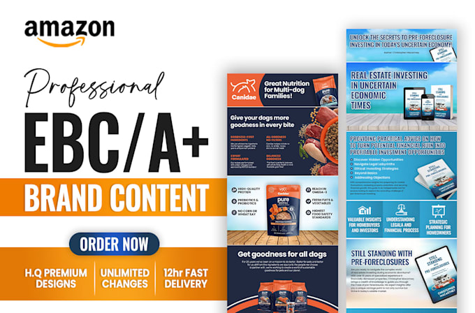 Gig Preview - Design amazon enhanced brand content ebc and a plus content