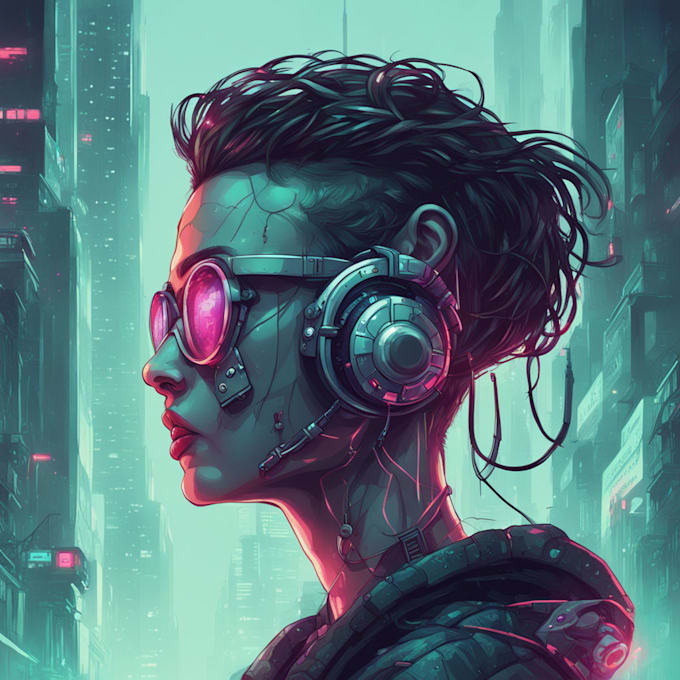 Gig Preview - Create a cyberpunk illustration style