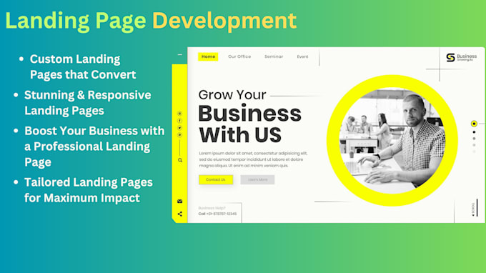 Gig Preview - Design landing page website with html css bootstrap or tailwind